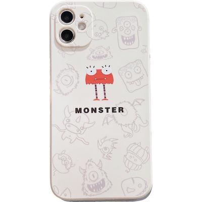 China 2022 Shockproof Best Selling Small Cartoon Monster Phone Cover Phone Case For Iphone 12/12 Pro/12 pro Max For Iphone Case for sale