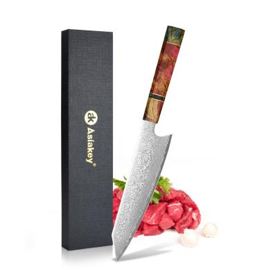 China Sustainable Japanese Amazon Hotsale Damascus VG10 Steel Kitchen Cooking Chef Knife for sale