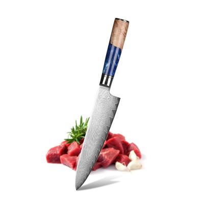 China Royal Series Super Sharp Sharp Edge Razor Japanese Kitchen Chefs Kitchen Knives Durable VG10 67 Layer Damascus Chef Knife for sale