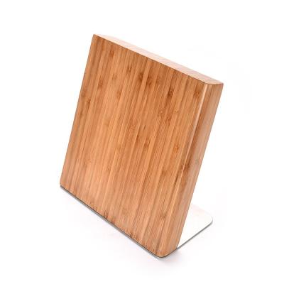 China Universal Hot Natural Sustainable Acacia Wood Novelty Semicircle Selling Magnetic Kitchen Knife Block for sale