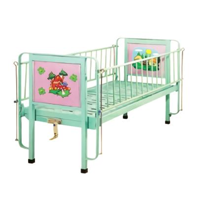 China Because-536 Hospital Bed Price 1 Crank Steel Children Hospital Beds Good For Medical Pediatric Department for sale