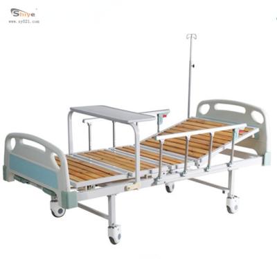 China Multifunctional Manual Hospital Bed 2 Bed Best Price Crank Hospital Ward Patient Beds for sale