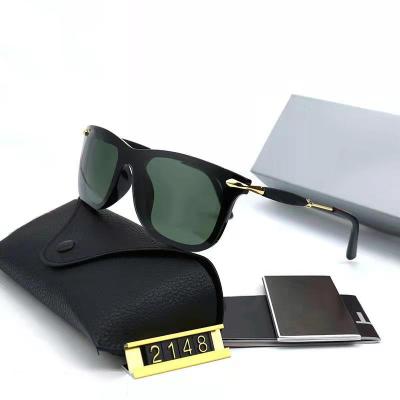 China Fashion Sunglasses Brand Luxury Sunglasses 2021 Wholesale Black Sunglasses For Men Ray Brand UV400 2148 for sale