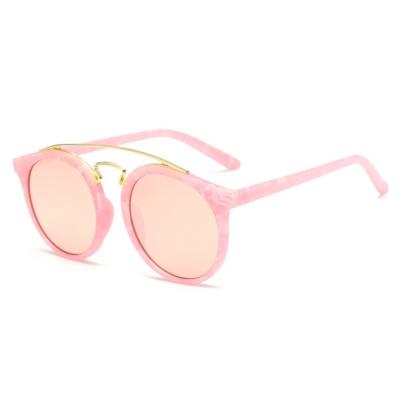 China Round retro fashion sunglasses sunglasses for women uv400 rose sunglasses custom logo for sale