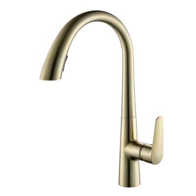 China Morden Modern Kitchen Sink Faucet Sprayer Rose Gold Pull Out Kitchen Faucets for sale