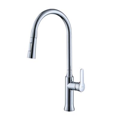 China Modern Pull Out Single Handle Kitchen Sink Mixer Tap Kitchen Faucet for sale