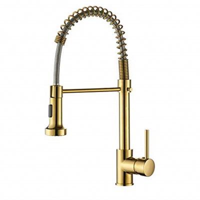 China Pull Out Spray Faucet Chinese Supplier Stainless Steel Pull Down Spring Kitchen Sink Faucet for sale