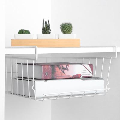 China Modern Promotional Drill-Free Non Toxic Non-slip Wire Basket Storage Hanging For Kitchen Storage for sale