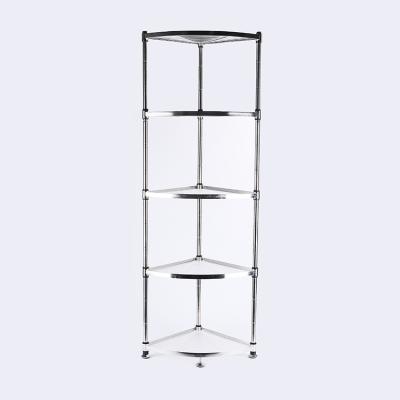 China Multifunctional Kitchen Triangle Shelf Storage Rack Metal Rack Viable Drain Basket Dish Rack for sale