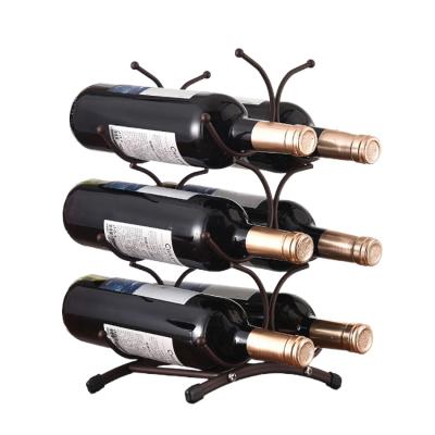 China Viable Wholesale Stackable Red Wine Rack 3-Tier Wine Rack Metal Red Wine Storage Rack for sale