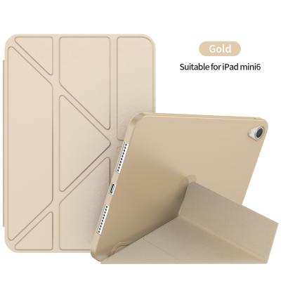 China Fashion Trends Felt Soft Case 2021 mini6 Case PU Leather Matte Back Silicone Silicone Cover FlipCase For iPad Case For Kids Tablet Mini 6 Cover for sale