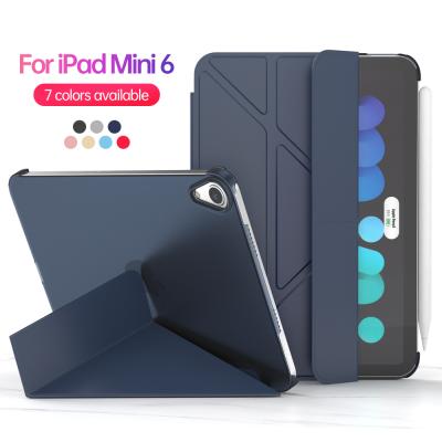 China Mini 6 Smart Tablet Case 2021 Matte New Arrival Multifunctional PC Cover Leather Hard Magnetic iPad Pen Charging Filp Case For for sale