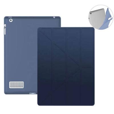 China Good Selling Soft Flexible Back Cover Smart Flip Cover Case For Apple iPad 2 For Apple iPad 4 For iPad 234 With Flexible Soft TPU Back Cover For Kids for sale