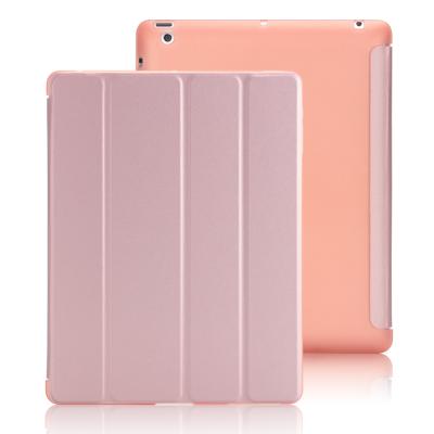 China Matte Factory Soft TPU In Running Leather Stand Smart Flip Cover Case For iPad2 iPad3 iPad4 TPU Back Cover 9.7 Inch Tablet Case Kids Girls for sale