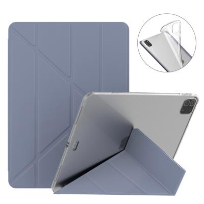 China Factory Auto Sleep/Wake In Stock PU Leather Waterproof Smart Case With Soft TPU Back Cover For iPad Pro Case 12.9 2021 for sale