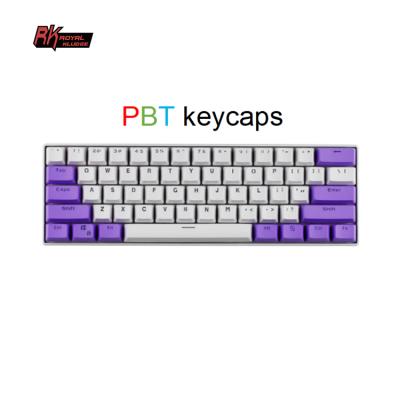 China Royal Colored PBT Colored Royal Doubleshot 61keys Custom Keycaps Kludge RK Keycaps Keycaps For Mechanical Keyboard Custom For RK61 GK61 for sale