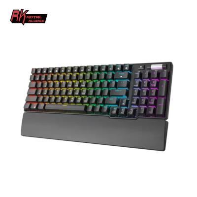 China Kludge RK96 desktop pc gamer usb computer key board rgb royal hotswappable 2.4g gaming gaiming wireless mechanical keyboard for sale