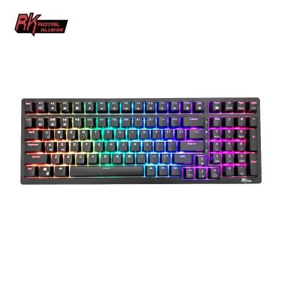 China Royal Hotswappable RGB Wireless Hotswappable Computer Gamer Teclado Desktop PC Desktop PC Kludge RK98 Mechanical Keyboard for sale