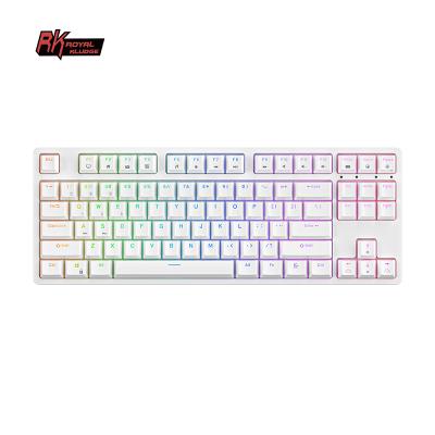 China Accept OEM service Royal Kludge RK87 87 keys rk 2.4g wireless hotswap usb gaming keyboard led rgb backlight tkl mechanical keyboard for sale