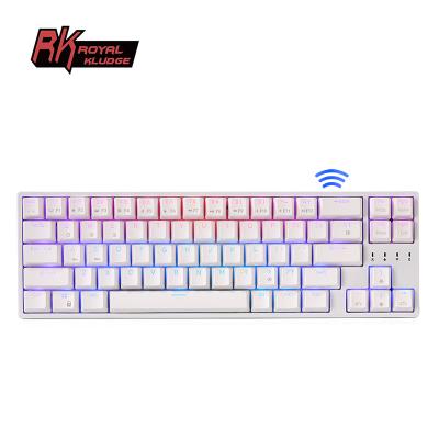 China Kludge RK871 G68 YES mini 68 rk RGB double color injection professional wireless mechanical gaming keyboard for sale