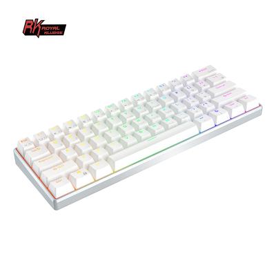 China Mechanical Gaming Keyboard Royal Kludge RK 61 68 Keys RGB PRO Hot Swappable Mechanical Aluminum Keyboard 60 Gaming RK837 RK61 CNC for sale