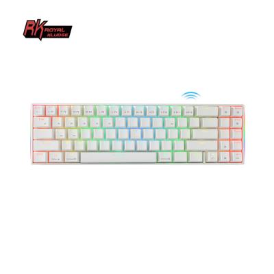 China Anti-ghosting Kludge RK71 71 keys rk RGB keybord mobile wireless mini keybord royal ergonomic led mechanical keyboard computer for sale