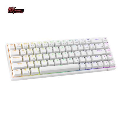 China Customizable Hotswap RGB Backlight Usb 68 Royal Game RGB Main Computer Gateron Mechanical Keyboard Kludge RK837 RK G68 Mac for sale