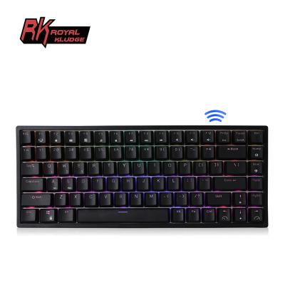 China Kuldge rk84 rk857 wireless mechanical keyboard rk 84 keys tkl hotswap hot swap machanical royal Hotswappable mini rgb gams for gaming for sale