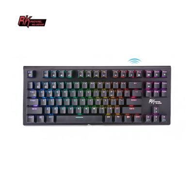 China klavye royal tenkeyless tenkeyless tenkeyless mechanical keyboard membrana teclado terminal Kludge RKG87 anti-ghosting telefono de movil teclado de membrana for sale