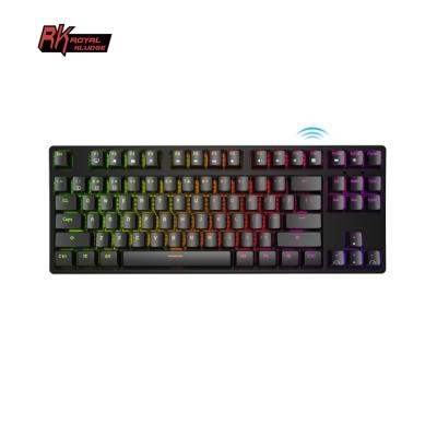 China Kludge RK987 87 Keys Ergonomic Royal Wireless USB C RGB Computer Desk Wired Mechanical Wireless Gaming Keyboard rk 987 for sale