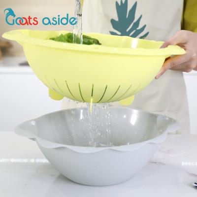 China Multi-functional Kitchenware Viable Chinese Free Samples Vegetable Colander Fruit And Strainer Colander Large Kitchen Plastic Colander for sale