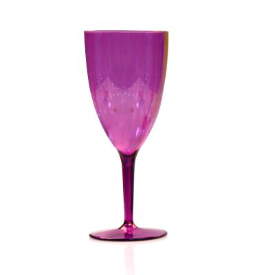 China 11OZ Plastic Wedding Drinking Glasses Cup Western Custom Colored Picosecond Champagne Cups Glass Goblet Wine Glass for sale