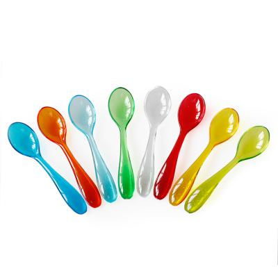 China Viable Hot Sale Different Style Plastic Colorful Dessert Ice Cream Serving Scoop Eco-friendly Yogurt Spoon Cheese Plastic Scoop For Kids for sale