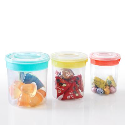 China Plastic Freshness Preservation Round Column Containers For Food Storage Kitchen Canister Candy Box Plastic Container For Food Food Storage Plastic Kettle for sale