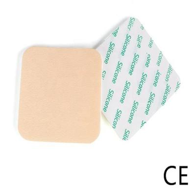 China Absorbency White Silicone Foam Wound Dressing Flexible Waterproof Adhesive Sterile Foam Dressing for sale