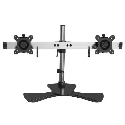 China Dual LCD Monitor Desktop Aluminum Aluminum Mount With Height Adjustment For Office for sale