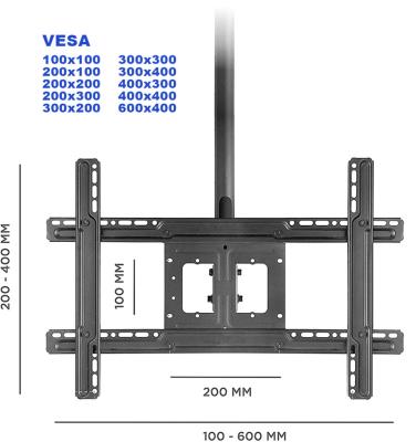 China Metal 32 To 70 Inch TV Mount Max Vesa 600*400mm Universal TV Wall Mount Bracket for sale