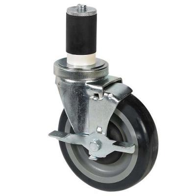 China PIVOT 5Inch Heavy Duty Swivel Rod Expanding Caster For Table And Work Equipment Mounting. for sale