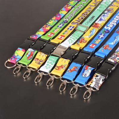 China Dye-Sublimated Lanyard with Slide Release Premium Name Tag Badge Holders with Lanyards for sale