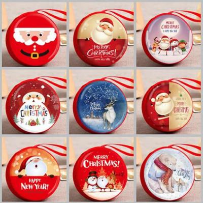 China 2018 Christmas promotional gifts zipper closure round tin wallet small mini metal tinplate coin box Promotional items for sale