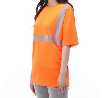 China Reflective Safety Hi Vis Polo Shirt OEM breathable quick dry short sleeve work wear unisex heat sublimation printed for sale