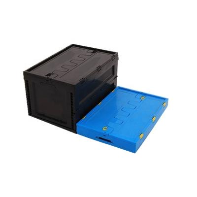 China Industrial Folding Tied Folding Lid Turnover Box Industrial Folding Mobile Box for sale