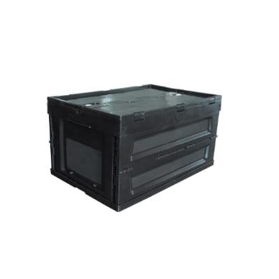 China Virgin PP Material Collapsible Stackable Plastic Collapsible Crates For Warehouse Storage Use for sale