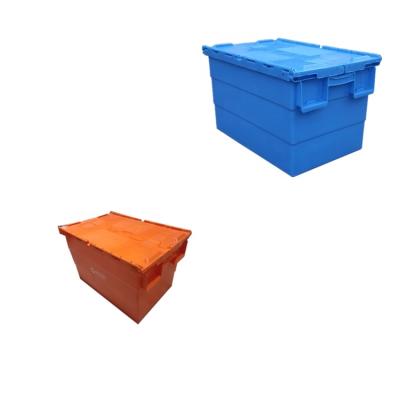 China Plastic Stackable Tote Container Plastic Moving Box Recyclable Moving Company Use for sale