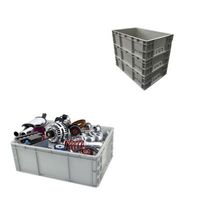 China Plastic Warehouse Box Turnover Box Solid Logistic Standard Euro Storage Box With Lid for sale