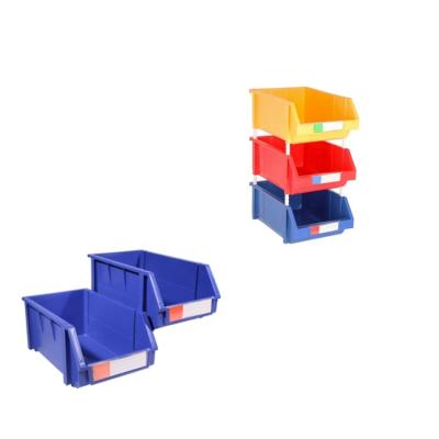 China Stocked Shelf Industrial Plastic Stackable Bin For Screws And Bolts Storage for sale