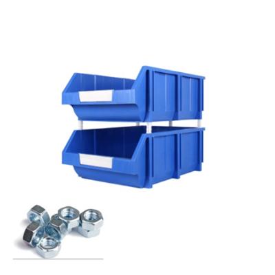 China Warehouse Storage Use Shelf Plastic Stackable Bin And Hanging Container for sale