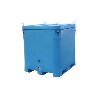 China Excellent Quality LLDPE+PU Fish Farm Live Fish Container Wholesale Seafood Box for sale