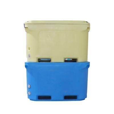 China LLDPE 660 Liter Large Plastic Insulated Seafood Tub OEM Insulated Fishing Cooler Container for sale