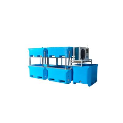 China Factory Made Box Live Seafood Farming System Live Fish Storage Box Plastic Seafood 1230mm*1030mm*440mm for sale